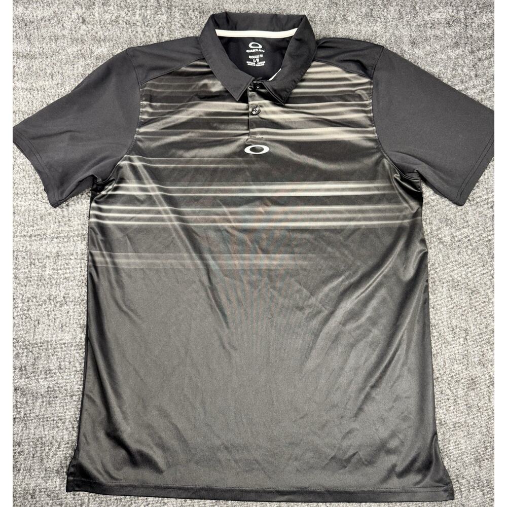 Mens Oakley Black Performance Polo Shirt Size Large